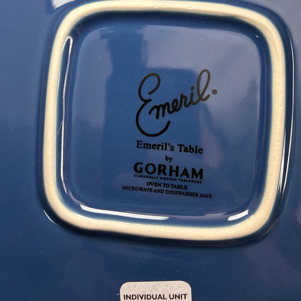 Emeril's Table by Gorham NWOB Blue Covered Casserole Oven To Table Dish 10x10x4 - Picture 7 of 8
